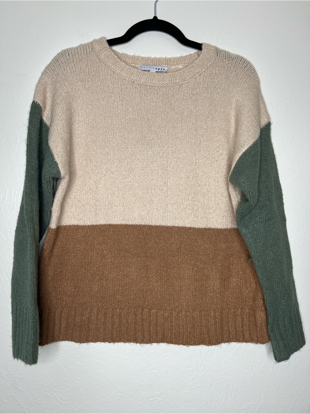 Baltic Born Randi Colorblock Sweater - Size S Comfy Cozy Neutral Earth Tones